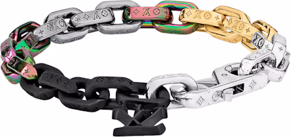 Order Pulsera Metálica Multicolor LOUIS VUITTON Cuban Link Logo Accesorio M0070L