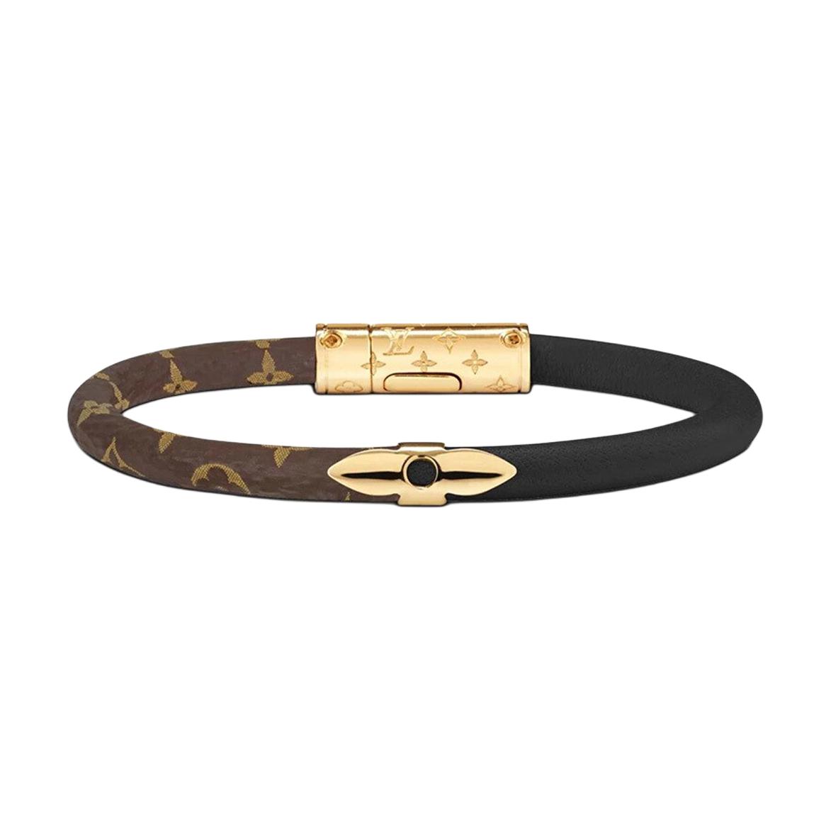 Louis Vuitton Daily Confidential Dual-tone Calfskin Bracelet, Unisex, Brown M6431F