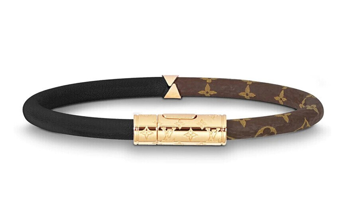 Lookbook 루이비통 데일리 컨피덴셜 투톤 송아지가죽 브레이슬릿, 유니섹스, 브라운 M6431F