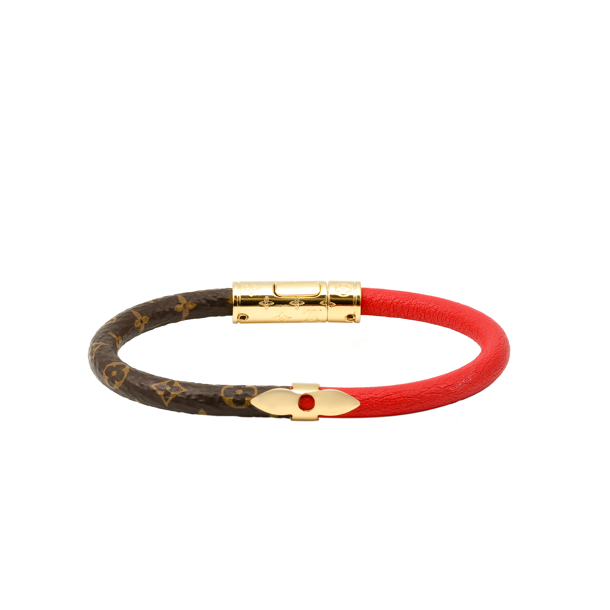 Louis Vuitton Daily Confidential Red Monogram Bracelet Unisex Couple Design M6433E 圖 2