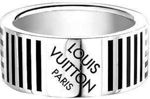 LOUIS VUITTON Damier Black Ring for Men M62493+M62494 LOUIS VUITTON Damier Black Ring for Men M62493+M62494