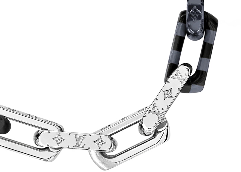 Order Gelang Rantai Louis Vuitton Damier Graphite Perak/Hitam