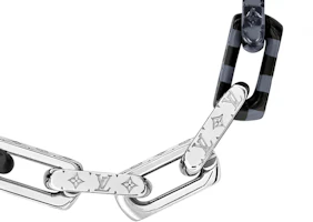 Order Louis Vuitton Damier Chain Bracelet Graphite Silver/Black