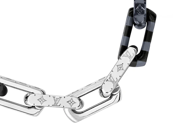 Gelang Rantai Louis Vuitton Damier Graphite Perak/Hitam Order Gelang Rantai Louis Vuitton Damier Graphite Perak/Hitam