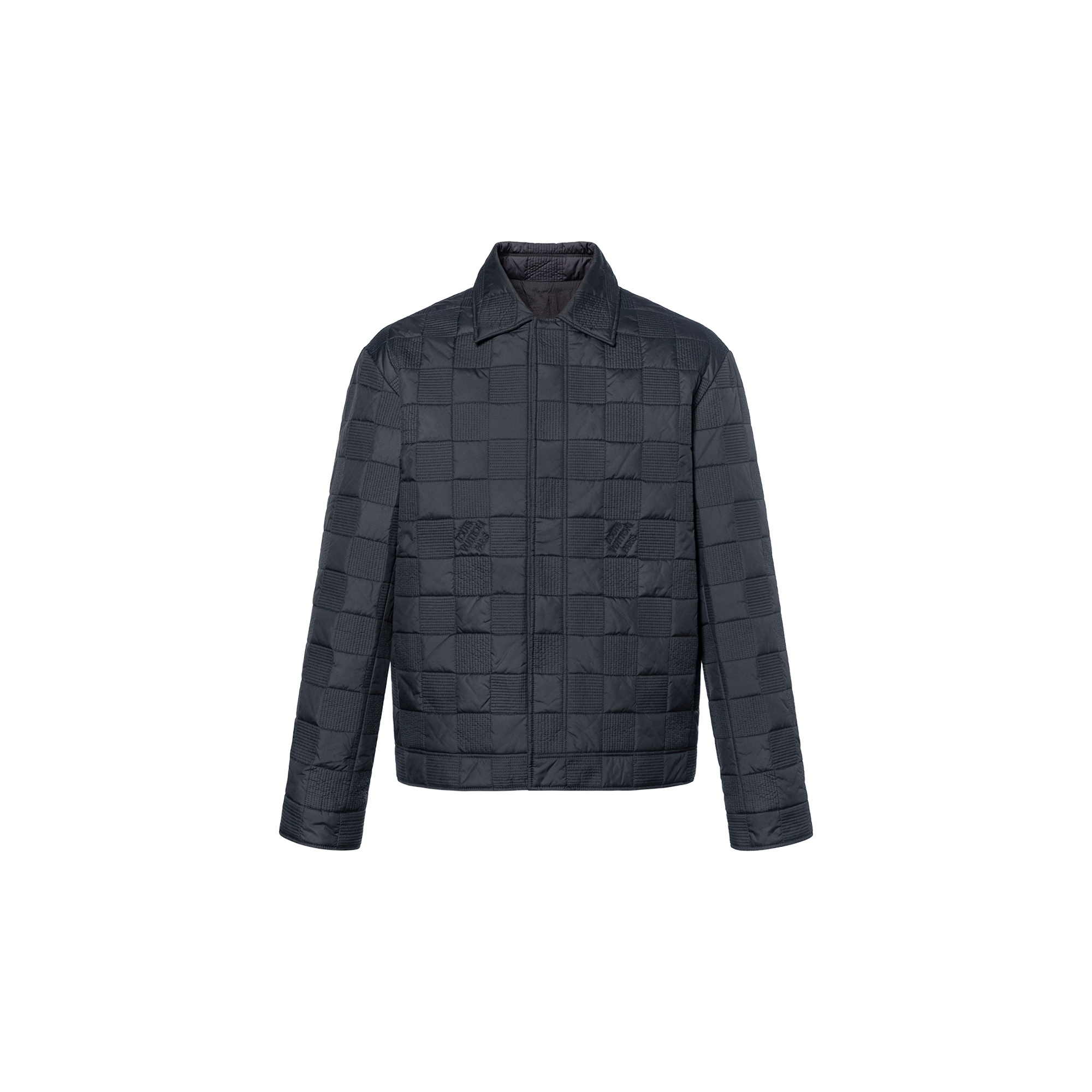 Louis Vuitton Damier Check Long-Sleeve Jacket Men’s Dark Gray 1A9A1A