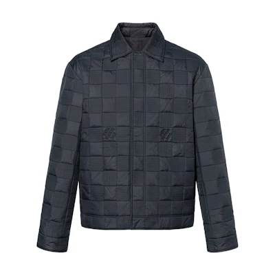 Louis Vuitton Damier Check Long-Sleeve Jacket Men’s Dark Gray 1A9A1A