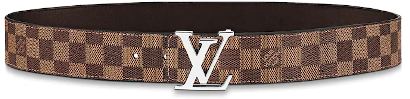 Louis Vuitton Damier Leather Belt Unisex Brown 4cm Wide M0212 Louis Vuitton Damier Leather Belt Unisex Brown 4cm Wide M0212