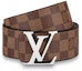 Shop Cinturón Unisex Louis Vuitton Damier Cuero Marrón Ancho 4cm M0212