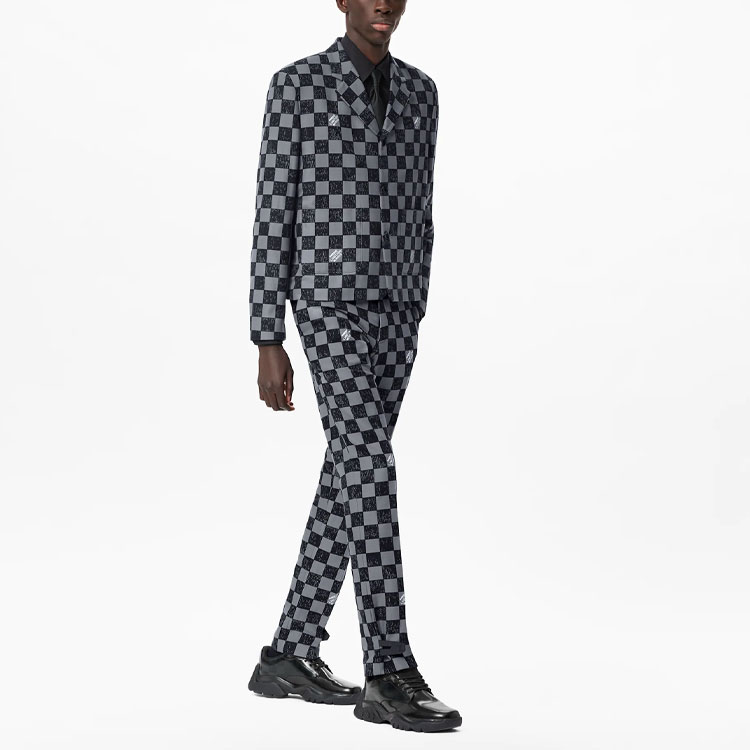 Louis Vuitton Damier Pattern Full Print Long Sleeve Jacket Black Men’s 1A9A6S 圖 3