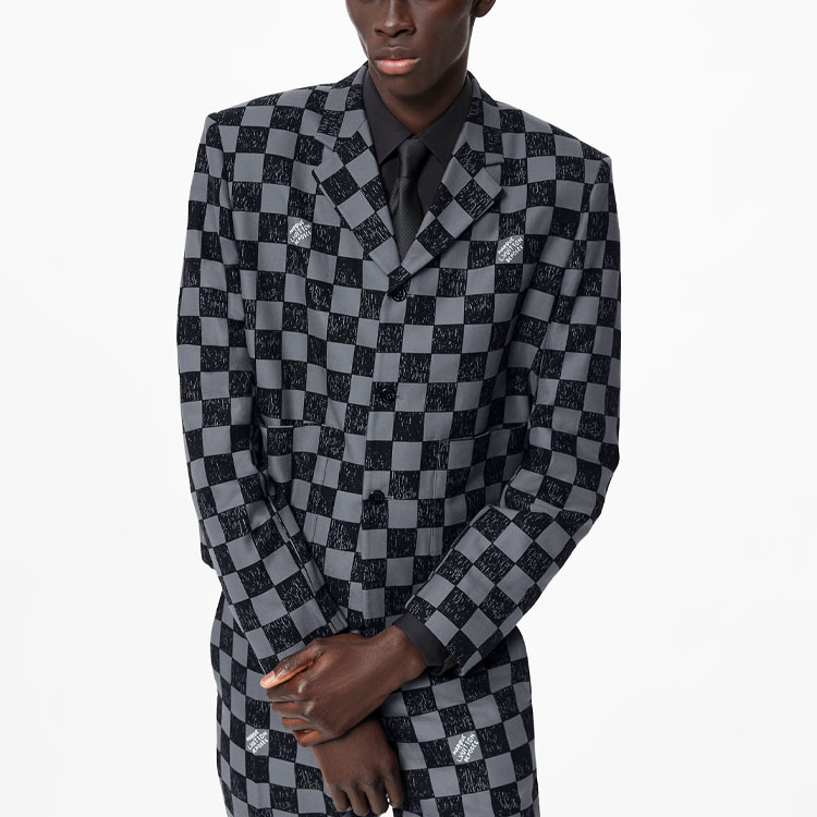 Louis Vuitton Damier Pattern Full Print Long Sleeve Jacket Black Men’s 1A9A6S 圖 5