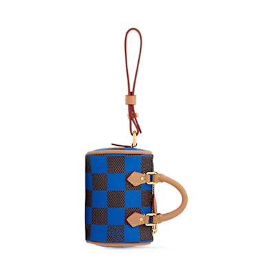 Louis Vuitton Damier Pop Mini Speedy Bag Charm Blue