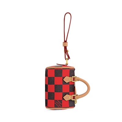 Louis Vuitton Damier Pop Mini Speedy Bag Charm Red