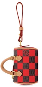 Louis Vuitton Damier Pop Mini Speedy Bag Charm Merah Order Louis Vuitton Damier Pop Mini Speedy Bag Charm Merah