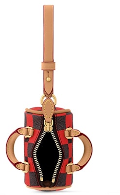 Louis Vuitton Damier Pop Mini Speedy Bag Charm Red Lookbook Louis Vuitton Damier Pop Mini Speedy Bag Charm Red