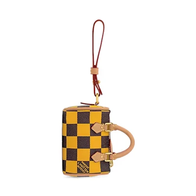 Louis Vuitton Damier Pop Mini Speedy Bag Charm Yellow