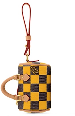 Louis Vuitton Damier Pop Mini Speedy Bag Charm Yellow Order Louis Vuitton Damier Pop Mini Speedy Bag Charm Yellow