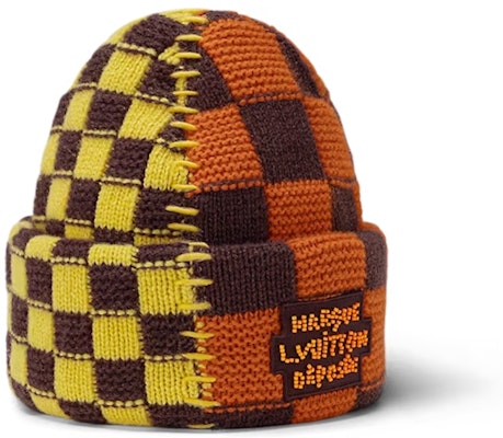 Louis Vuitton Damier Pop Split Beanie Yellow/Red Buy Louis Vuitton Damier Pop Split Beanie Yellow/Red