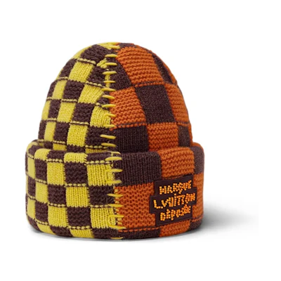 Louis Vuitton Damier Pop Split Beanie Yellow/Red
