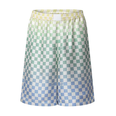 LOUIS VUITTON Damier SS25 Gradient Silk Drawstring Shorts Multicolor. 1AGTN9