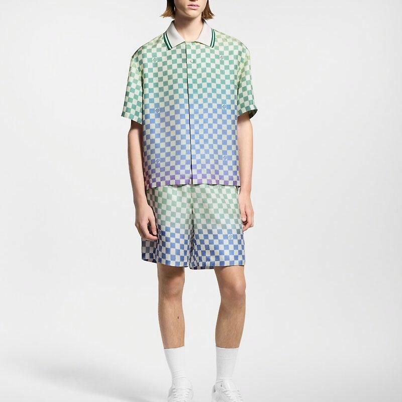 LOUIS VUITTON Damier SS25  Gradient Silk Drawstring Shorts Multicolor. 1AGTN9 圖 3