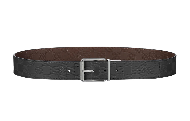Louis Vuitton Damier Unisex Belt in Agate Black 4cm M9150