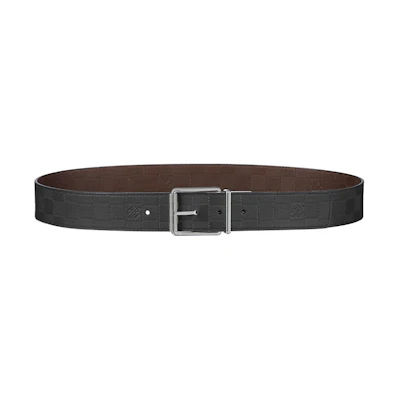 Louis Vuitton Damier Unisex Belt in Agate Black 4cm M9150