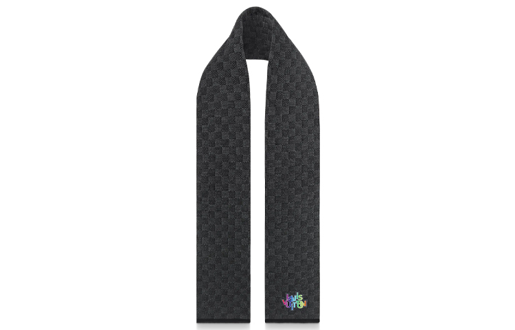 Louis Vuitton Damier Wool Knit Scarf for Men Black M76042 圖 4