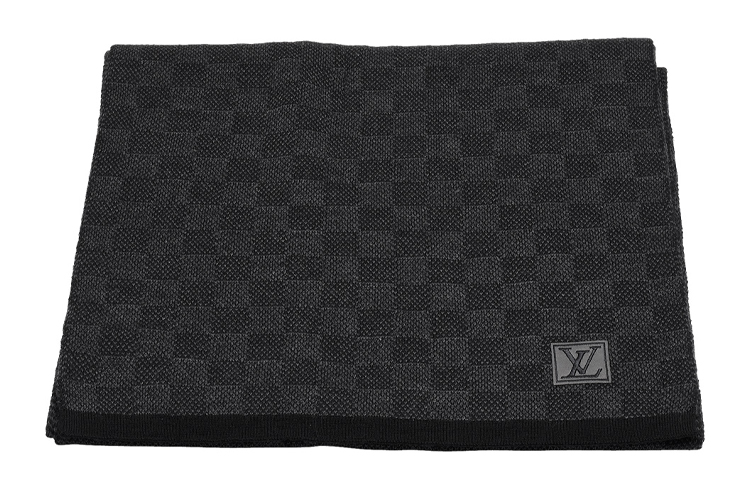 Louis Vuitton Damier Wool Scarf for Men - Black M70028 圖 3