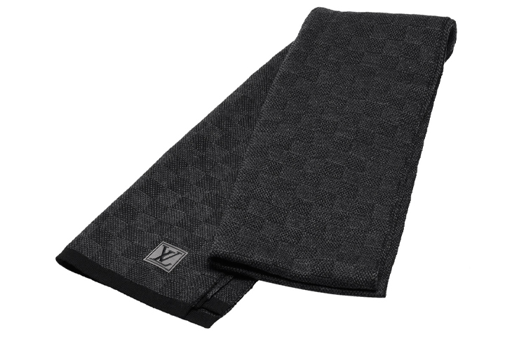 Louis Vuitton Damier Wool Scarf for Men - Black M70028 圖 4
