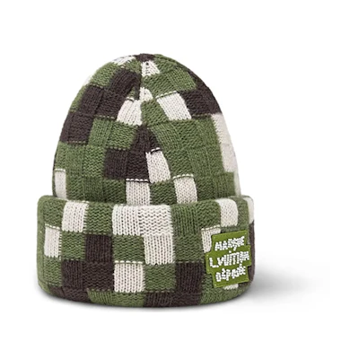 Louis Vuitton Damoflage Beanie Green Damoflage Damier