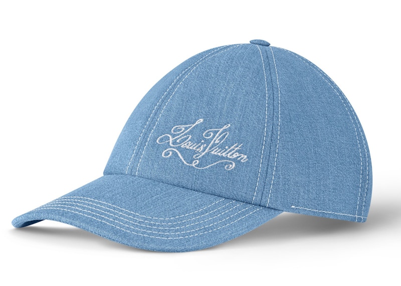 Buy Topi Denim Louis Vuitton Biru