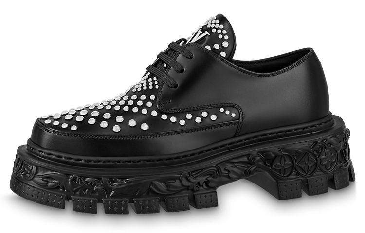 Louis Vuitton Derby LV Baroque Shoes 'Black' 1ABLO4