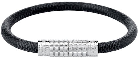 LOUIS VUITTON Digit Premium Canvas Bracelet for Men Black M6626 LOUIS VUITTON Digit Premium Canvas Bracelet for Men Black M6626