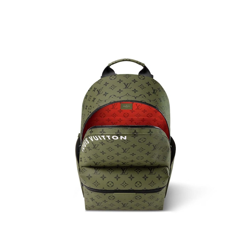 Lookbook Mochila Louis Vuitton Discovery PM Verde Caqui/Rojo Bermellón