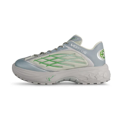 LV LV Discovery Lace Up Sneakers 'grey Green'