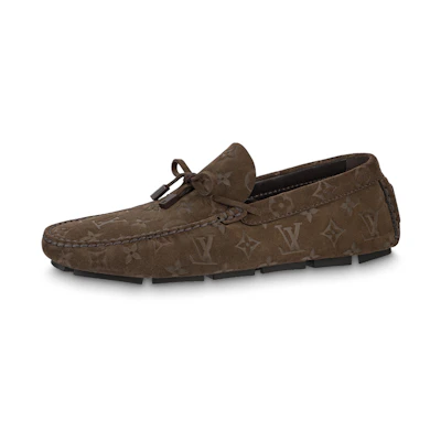 LV Driver 'Embossed Brown Suede'