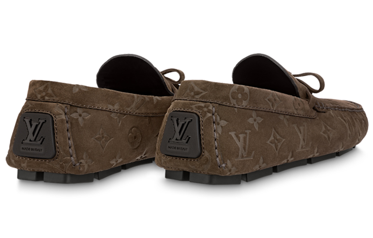 Lookbook 路易威登 駕駛員鞋 麂皮 壓紋男款 休閒鞋 棕色
