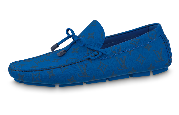 Louis Vuitton Driver Moccasin Shoes &#x27;Blue Monogram&#x27; 1AAQ02