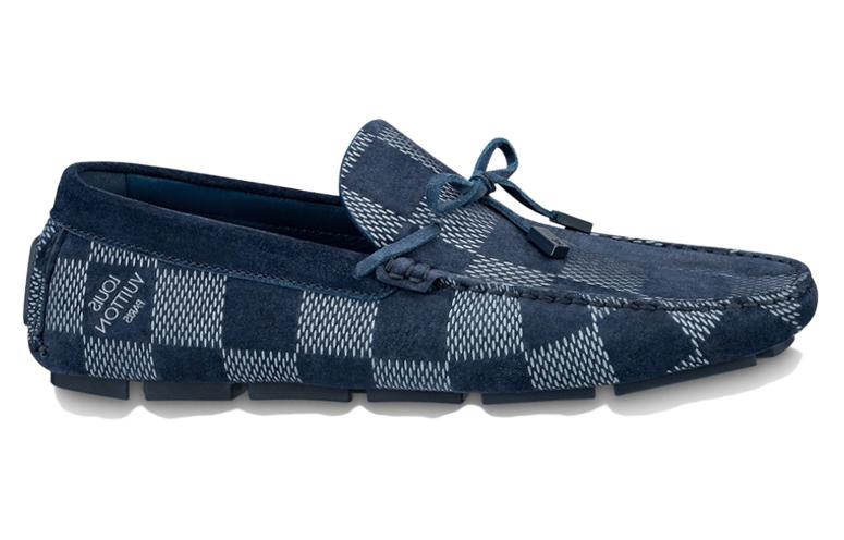Order Louis Vuitton Driver Moccasin Shoes 'Blue Plaid' 1AAQYP