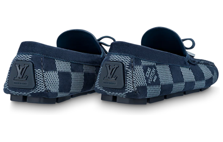 Lookbook Louis Vuitton Driver Moccasin Shoes 'Blue Plaid' 1AAQYP