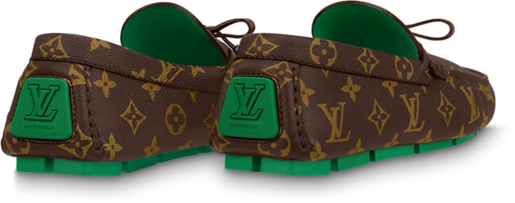 Louis Vuitton Driver Moccasin Shoes 'Brown Monogram with Green' 1AARSP Lookbook Louis Vuitton Driver Moccasin Shoes 'Brown Monogram with Green' 1AARSP