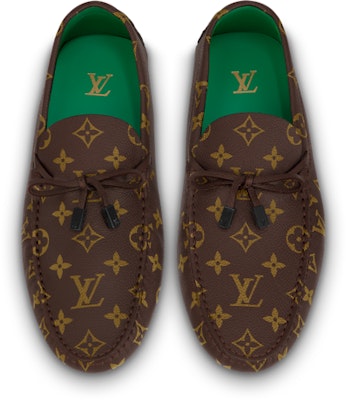 Louis Vuitton Driver Moccasin Shoes 'Brown Monogram with Green' 1AARSP Shop Louis Vuitton Driver Moccasin Shoes 'Brown Monogram with Green' 1AARSP
