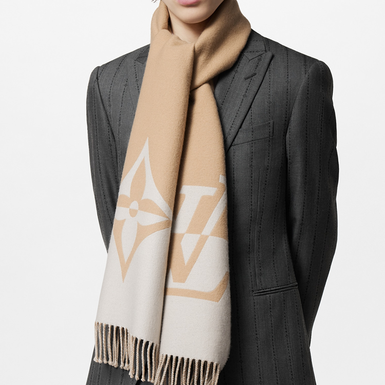 Louis Vuitton Dual Graphic  Wool Scarf Brown. M79098 圖 5