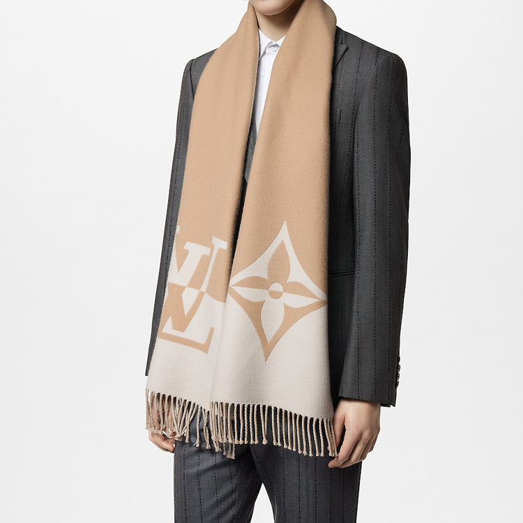 Louis Vuitton Dual Graphic  Wool Scarf Brown. M79098 圖 6
