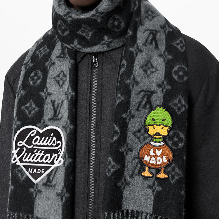 Louis Vuitton Duck Pattern Cashmere Knitted Scarf Unisex MP3256 圖 5