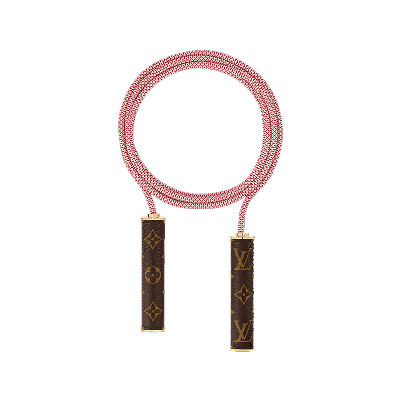 Order 路易威登耐用便攜跳繩 15米 棕色編織皮革手柄 GI0748