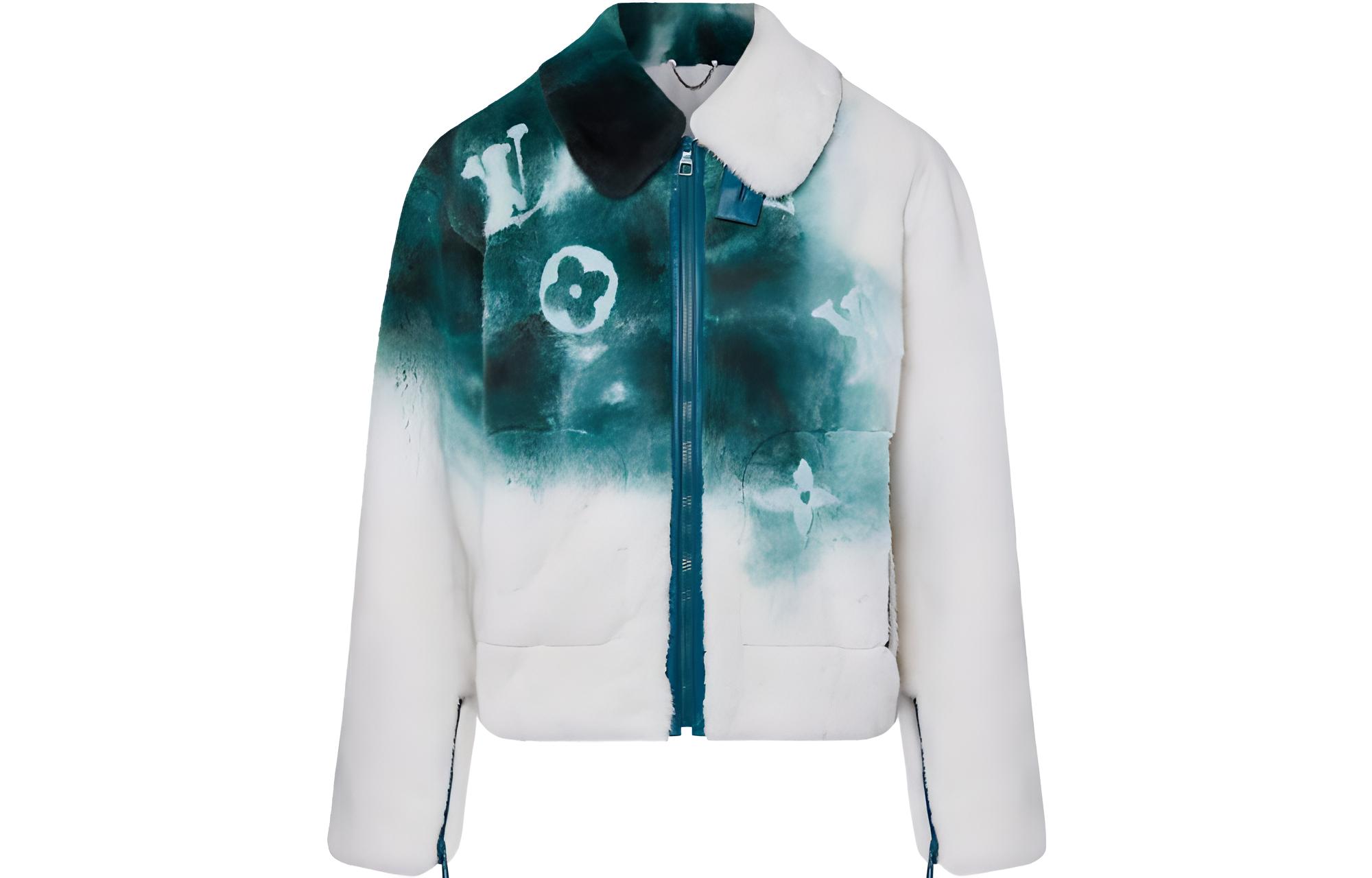 Louis Vuitton Dyed Logo Print Zip-Up Polo Jacket 1AAV2W