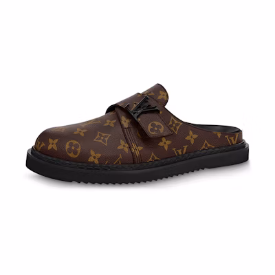 LV Easy 'Monogram Splatter' Slide Brown