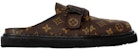 Louis Vuitton 'Monogram Splatter' Slide Coklat Mudah 1ABFDJ