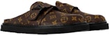 Louis Vuitton 'Monogram Splatter' Slide Coklat Mudah 1ABFDJ